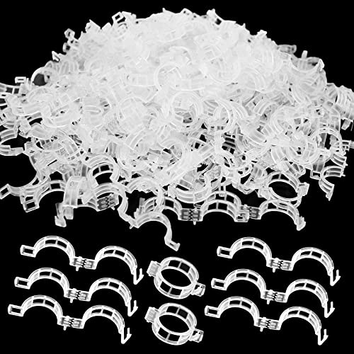 Tarocat 250 pièces Clips de Plantes, Clips de Vigne, Clips de Support, Vigne Clipsplant Clips Support Blanc