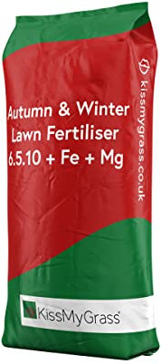 Autumn & Winter Lawn Fertiliser - Boston Seeds. Slow Release Winter Lawn Fertiliser. Includes Iron & Magnesium to Protect Against Turf Disease. Encourages Root growth and Strong Grass (1 x 20kg)