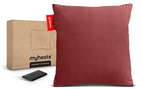 Myheate Heizkissen Kabellos, Wärmekissen Elektrisch mit Akku, USB Wiederaufladbar, Infrarot Technologie, Heizkissen Rücken mit 3 Heizstufen, Samt
