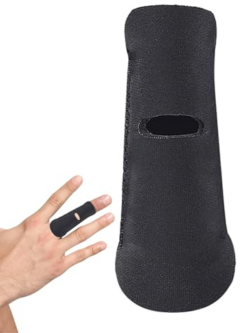 Aznever Fingerstabilisator, Fingerverband | Fingerschutz-Stützschienen - Elastische Daumen-Ärmel, Finger-Ärmel für Volleyball, Basketball