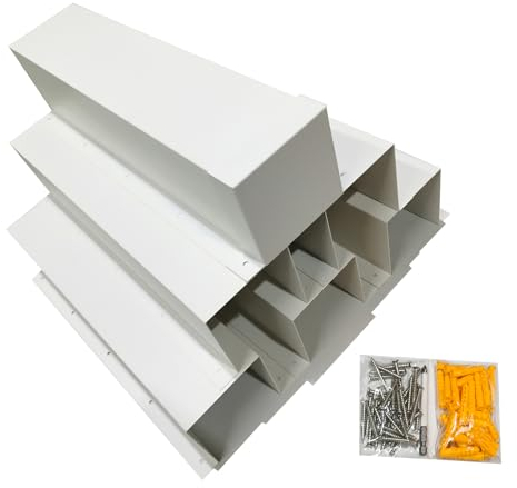 AHUIJ Mini Split - Juego de cubierta decorativa para aire acondicionado, aire acondicionado central y bomba de calor, fontanería, calefacción y refrigeración (4 x 4 x 8.5 pies)