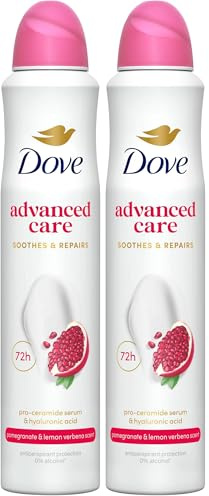 Dove Advanced Care Go Fresh Pomegranate & Lemon Verbena Anti-perspirant Deodorant with Triple Moisturising technology Spray for 72 hour protection and underarm care 200 ml (Pack of 2)