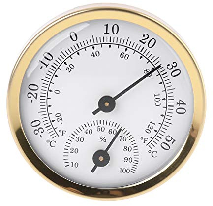 SUCHUANGUANG 2-in-1-Thermometer-Hygrometer, 58 mm, für den Innen- und Außenbereich, analoges Temperaturmessgerät, hohe Genauigkeit