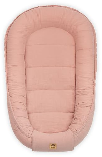 PIMKO Nido per Neonato Riduttore lettino per neonati Culla 60 x 90 cm mussola di cotone, colore: rosso