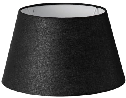 Home Sweet Home Lampenschirm für Tischlampe | Lampenschirm Schwarz | 25/18/14 cm | für E27-Fassung |