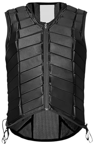 Leichte Sicherheitsweste für Reiten, stoßfest, 6 Größen, einfaches Reißverschluss-Design, Polyester-Konstruktion