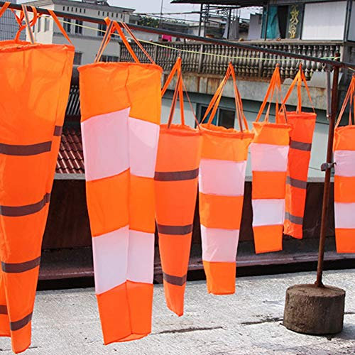 Nylon-Port-Windsack-Stopp Outdoor-Windschutz-Sockentasche mit Reflektierendem Gürtel Weitgehend für die Meteorologie geeignet. Professionelles Windsack-Stangen-Set, Windsack mit