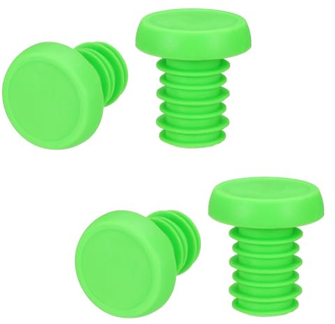 sourcing map 2 Pairs Bike Handlebar End Plugs Bar End Caps Expanding Locking Handlebar End Plugs for Most Bike MTB Road BMX Fixed Gear Bike, Green