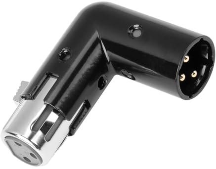 Adattatore Per Microfono Xlr Regolabile A 90° Con Angolo Retto A 3 Pin, Con Connettore Maschio A Femmina, Ideale Per Connessioni Audio In Spazi Ristretti, Compatibile Con Cavi Xlr, Accessorio Audio