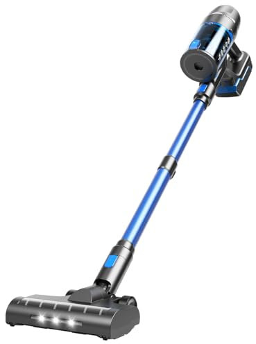 Leyvone Aspirabriciole Senza Fili, 500W/50kPa/50min, Sistema di Filtrazione a 7 Stadi, Sensore Automatico di Polvere, Motore Potenziato a Lunga Durata