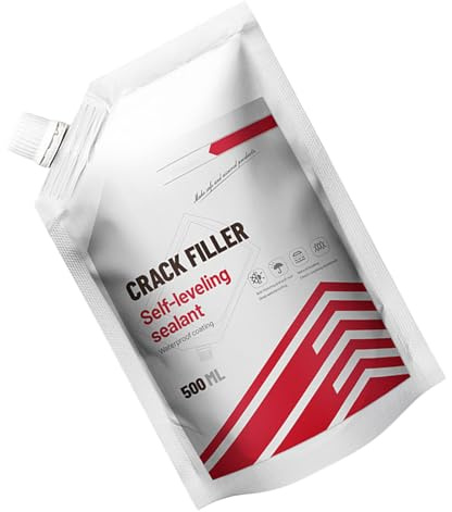 Sellador de manchas de asfalto Crack Sealers – 500 ml de relleno de hormigón para reparación impermeable, junta de azulejos de entrada | sellador de cemento altamente elástico para techos y