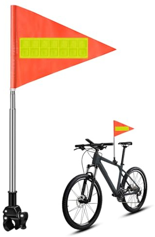 Yardwe Reflektierende Ausziehbare Sicherheitsflagge für Golfwagen und Rollstühle Wetterfester Sichtbarkeitswimpel Tragbarer und Robuster Sicherheitswimpel für Outdoor-einsätze