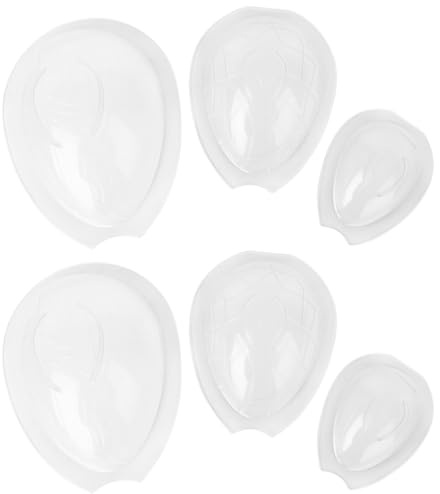 BESPORTBLE Stampi per Cioccolato a Forma di Uova di Pasqua 3d, Set da 6 Pezzi in Plastica Trasparente, Utensili per Dolci e Caramelle, Forniture per Cottura Pasquale per Casa e Panificio