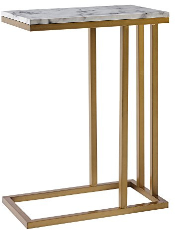 Versanora Marmo Modern Holz Marmoreffekt Beistelltisch Wohnzimmer VNF-00037 | Modern, 63,5 cm Höhe, für Wohnzimmer, Lobby, Foyer, Esszimmer, Schlafzimmer, Arbeitszimmer, Home Office