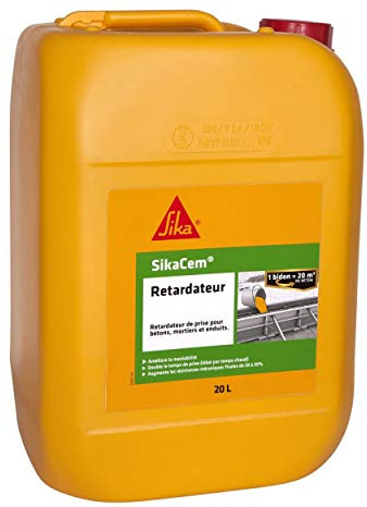 SIKA – Retardador de toma para hormigones, morteros/recubrimientos – SikaCem Retardador – Mejora la maniobrabilidad – Tiempo de toma 2 x Plus largo (ideal para climas cálidos) – Dosificación fácil