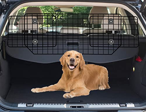 CASIMR Dog Car Barrier for SUVs, Vehicles, Trucks, Cars, Adjustable Pet Divider Cargo Area Universal-Fit, Heavy-Duty Wire Mesh Barriers, Safety Travel Accessories Cover, 66.5 Inch