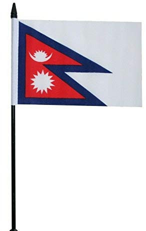 FlagSuperstore Nepal liten handviftande flagga 15 x 10 cm