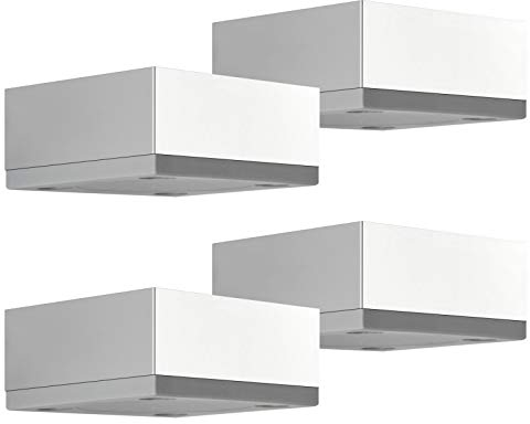 SOTECH 4 Stück Möbelfüße Motel 25 mm 65 x 65 mm Chrom poliert Schrankbeine aus Aluminum