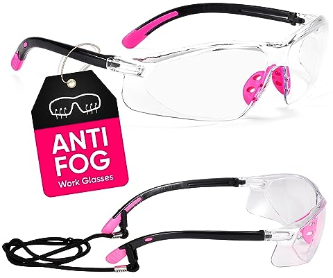 SAFEYEAR Anti-Scratch-Schutzbrille [EN166-zertifiziert] - SG003FM Anti-Fog-UV-Schutzbrille für Herren und Damen, Anti-Steam-Z87-Schutzbrille für Heimwerkerarbeiten