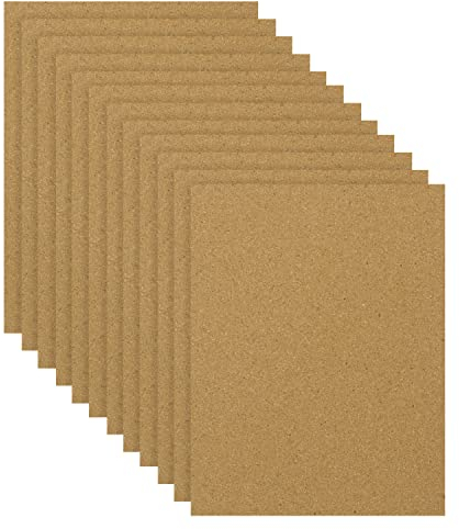 Belle Vous Korkplatten Set (12 STK) – 27,8 x 21,4 cm Groß mit Kork 2mm Breite - Kork A4 Kork Platten für Pinnwand Ersatz, Wanddekoration, DIY Bastelprojekte und Küchenunterlagen