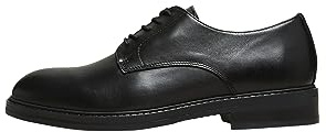 SELECTED HOMME Slhblake-Scarpe in Pelle Derby B Noos, Uomo, Nero, 40 EU