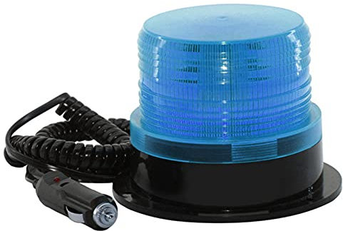 KELUNIS Luz Estroboscópica LED, Estroboscópico del Flash De Emergencia del Coche Ámbar/Rojo/Azul Lámpara De Advertencia, Soporte Magnético Fijo (Paquete De 2),Azul