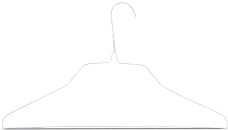RSR Hangers Kleiderbügel 100 Stück Set Metall Drahtkleiderbügel Draht 2,0 mm Weiß Hemdenbügel Blusenbügel Metallkleiderbügel Drahtbügel