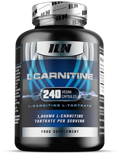 Integratore Carnitina 1000 mg a Dose - L-Carnitina L-Tartrato per Uomo e Donna - 240 Capsule Vegane - Scorta 4 Mesi
