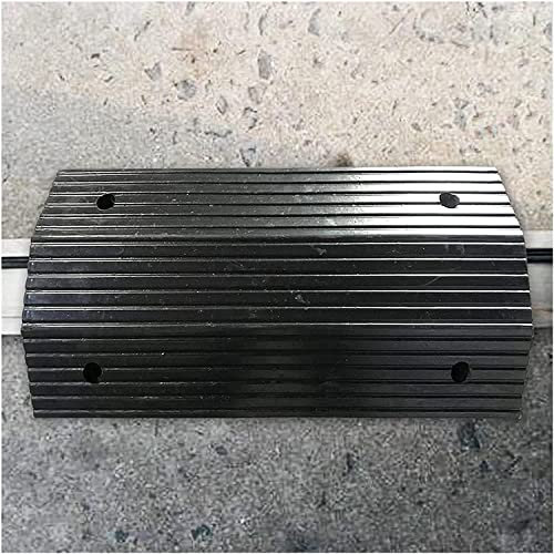 Gummirampen für Türschwellen, Rollstuhlrampe, rutschfeste Türrampe, stabile Brückenübergangsrampe für drinnen und draußen, 50 x 39 x 7,5 cm