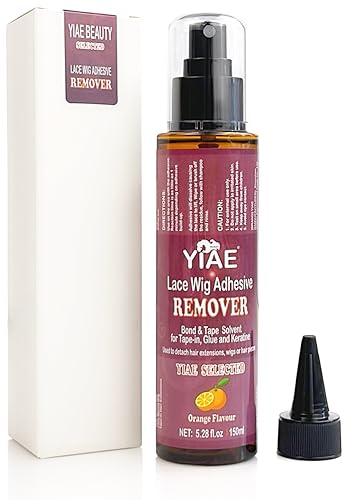YIAE Bonding Löser für Extensions 150ml, Tape Extensions Löser Spray mit Zitrusöl Formel - Schnellwirkender & Schonender Perückenkleber Entferner ohne Scharfe Chemikalien - Inkl. Fingerschützer