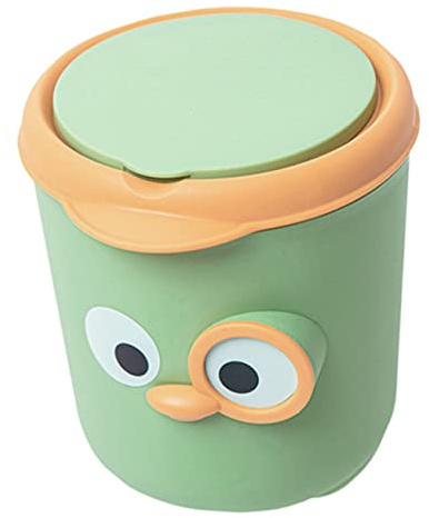 Cabilock Cartoon Abfallbehälter Mit Deckel Desktop-Mülleimer Für Schreibtisch Und Tisch Kleiner Mülleimer Für Büro Schlafzimmer Und Wohnzimmer 6.50 Zoll