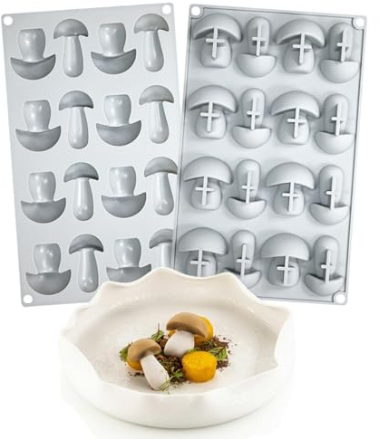 mostsom Moldes de silicona para chocolate, galletas de caramelo, moldes de chocolate, moldes perfectos para oreos cubiertos de chocolate, cupcakes, dulces, pudín, mini fabricación de jabón (hongo N_12
