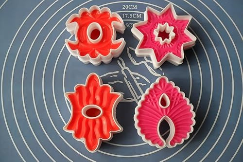 La Petite Caverne 174-4 EMPORTES PIÈCE 8 EMPREINTES DOUBLES FACES FONDANT CAKE SABLÉ GÂTEAU ORIENTAL