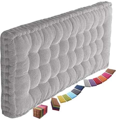 uyeoco 8-10cm Dickes Bankauflage Bankkissen, Sitzkissen Bank Sitzauflage Innen Outdoor, Gute Qualität Waschbare Gartenbank Auflage, Rechteck Sitzkissen Groß Für Stuhl Boden Bürostuhl(3@,40x100cm)