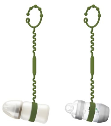 Sippy Cup Strap - Keep Sippy Cups & Bottles Off the Floor - Ideal for Strollers, High Chairs & More - Food-Grade Silicone for Babies & Toddlers - 2 Pack (Green)