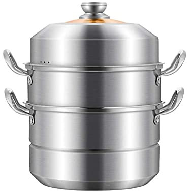 Pentola Cucinare, vaporiera Alimenti, vaporiera Uso Domestico in Acciaio Inossidabile 304, vaporiera Commerciale, Grande, Doppia, Tre, 4 Strati, pentola Cottura a Vapore, pentola a induzione