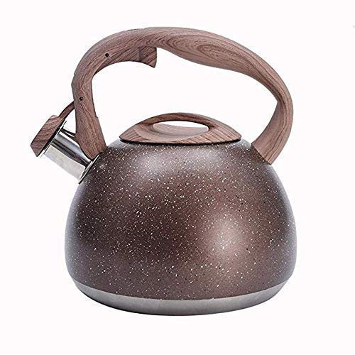 CHUITING Bollitori da tè da cucina 3L fischietto in acciaio inox resistente al calore grano stufa a legna teiera ebollizione rapida pratica confortevole