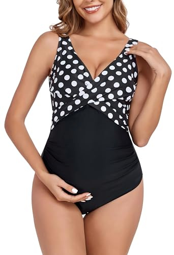 SUMMERSUNSHINE Maternity One Piece Swimwear Front Cross Pregnancy Swimsuit Bathing Suit Maternity Bikini