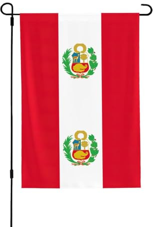 Letreros de la bandera de Perú para patio, de doble cara, duraderos, de 28 x 40 pulgadas para decoraciones de temporada