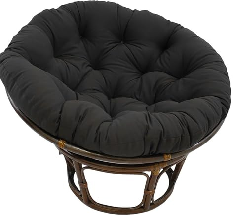 Générique Coussin De Chaise Suspendue D'extérieur Rond,Coussin,Coussin De 10 Cm D'épaisseur pour Balançoire Suspendue en Coton,Coussin De Siège De Chaise Papasan De Chaise œuf,Noir,160cm