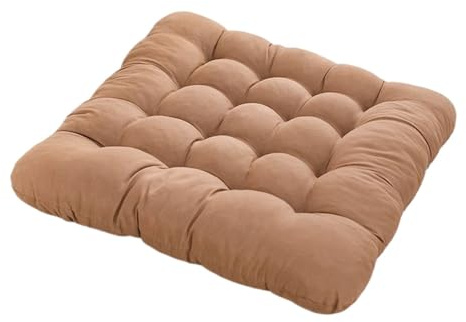 YUSUZH CojíN De MeditacióN Cojín for Silla, cojín Grueso de Color sólido, Suave, for meditación, Suelo, Almohada Cuadrada, cojín for Silla, Comedor Familiar Sencillo, Yoga, balcón(Brown)