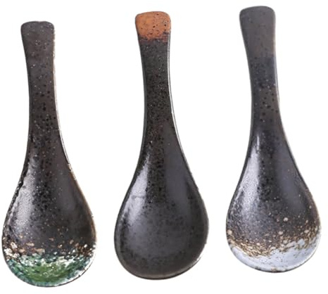 GRIRIW 3 piezas Cucharas de Japonés para Sopa y Arroz Utensilios de Cocina Resistentes y Prácticos para Uso Doméstico y Restaurantes Color Aleatorio Color Aleatorio