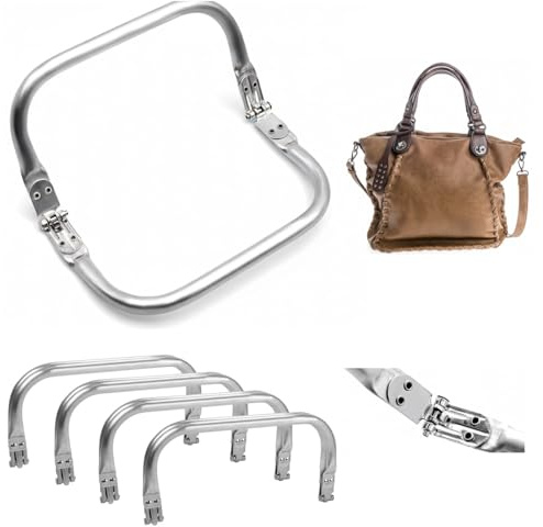 Rkixlix 4 Pcs Cierres para Bolsos de Crochet 200×92mm 180×85mm 250×95mm 160×85mm Marco de Bolsillo de Metal Asas para Bolsos Boquillas Metalicas Monederos para Hacer Monedero Neceser Bolsas Manualidad