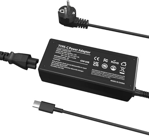 LIUDLIAE 65W Chargeur Ordinateur USB C pour Lenovo ThinkPad T14 T480 L14 L15 E15,HP Spectre X360 EliteBook,Dell,Acer,ASUS,Huawei,MacBook Pro,Samsung,LG,45W Type C Chromebook Laptop Charger