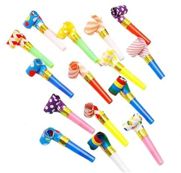 100 pezzi di fischietto for bambini, giocattolo plastica for feste compleanno, tromba arrotolata Per Partito