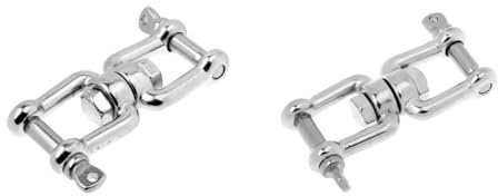 Nishiyuenyi 2X Conector Giratorio de Ancla con de Doble Grillete Fabricado en Acero Inoxidable Marino Resistente Adecuado para Deportes Náuticos Pesca Y Nave