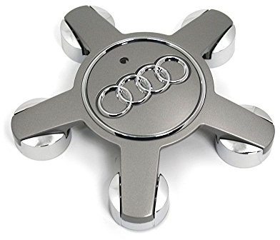 8X0601165 Radzierkappe Alufelgen Nabendeckel Kappe Felgendeckel Nabenabdeckung grau