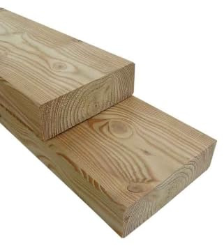 Gartenwelt Riegelsberger Lames de terrasse massives en mélèze européen - 45 x 142 mm - Longueur : 120 cm - En bois de construction lisse sur les 4 côtés