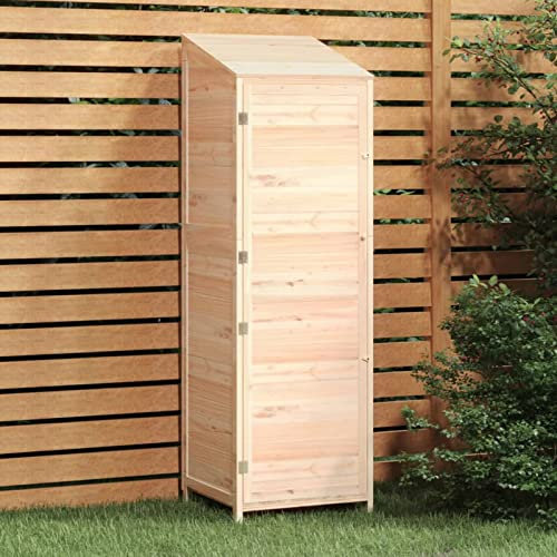 ARKEM Cobertizo de jardín Madera Maciza de Abeto 55x52x174,5 cm Herramientas De JardíN Armario Terraza