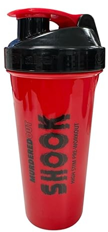 Murdered Out Smartshake Shook Shaker 600ml Red & Black